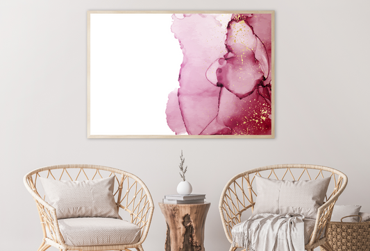 Pink Gold & White Abstract Design Home Decor Premium Quality Poster Print Choose Your Sizes