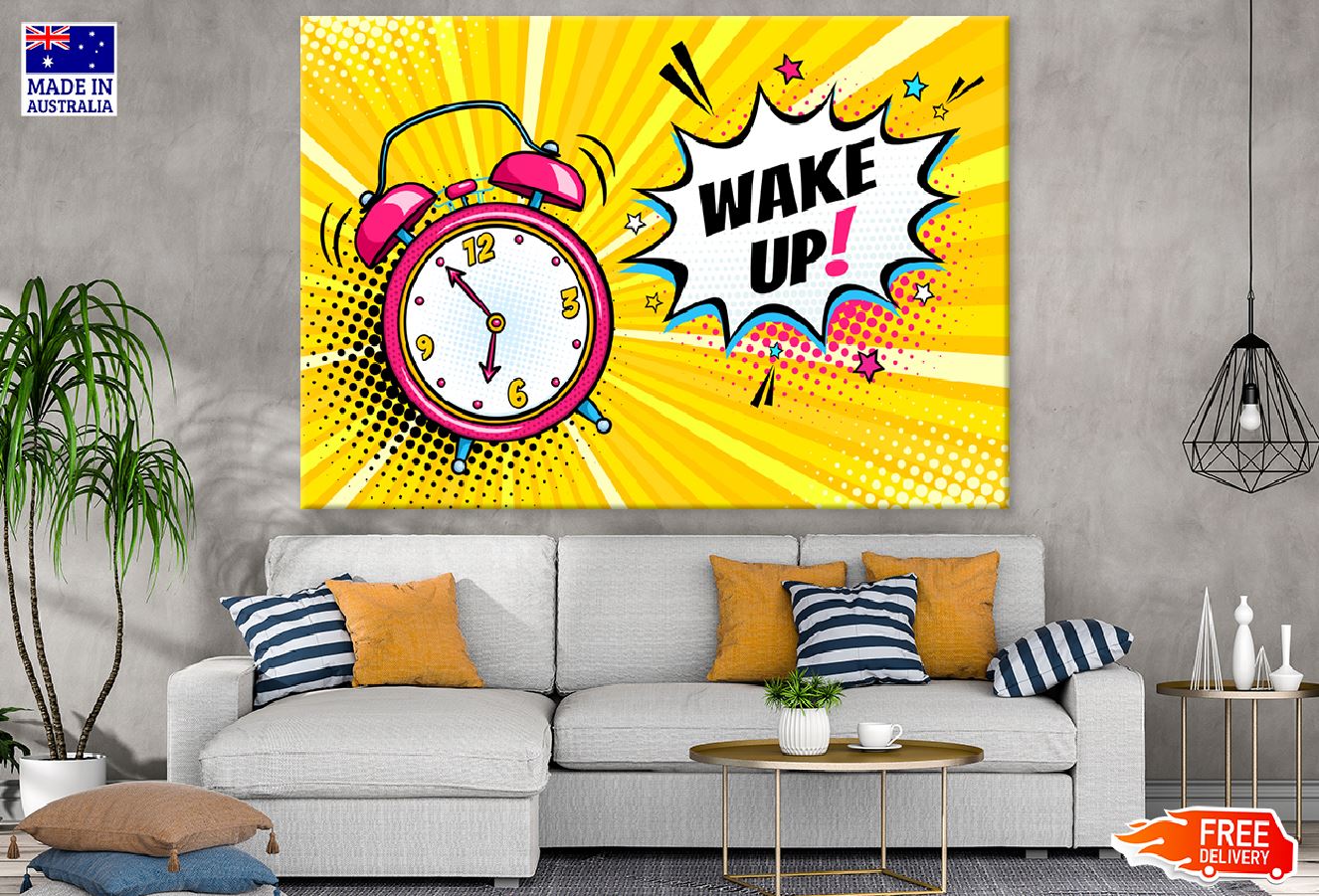 Alarm Clock Wake Up Print 100% Australian Made