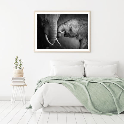 Elephants B&W Photograph Home Decor Premium Quality Poster Print Choose Your Sizes