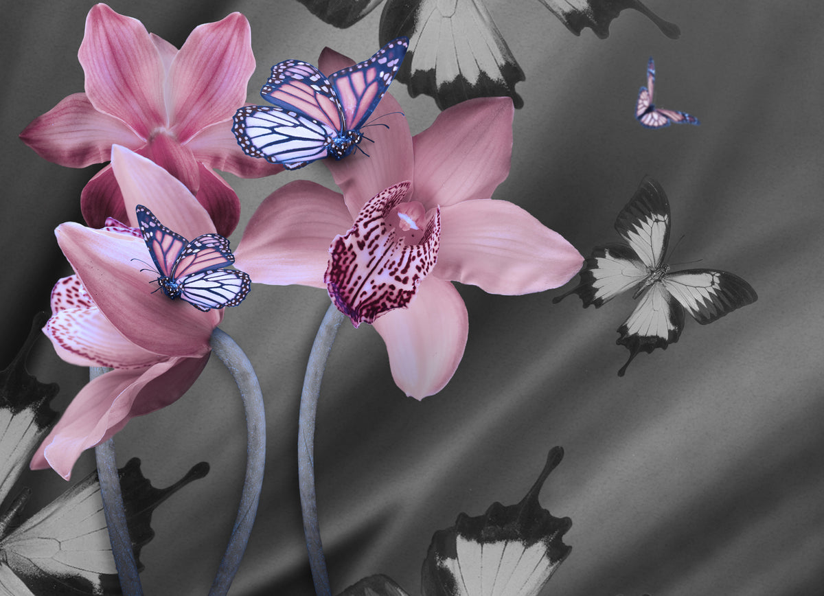 Flowers & Butterflies Digital Art Home Decor Premium Quality Poster Print Choose Your Sizes