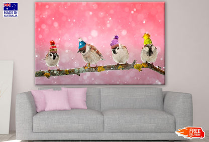 Bird on a Wire with Hats Photograph Print 100% Australian Made