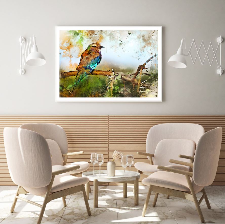 Bird Watercolor Painting Home Decor Premium Quality Poster Print Choose Your Sizes