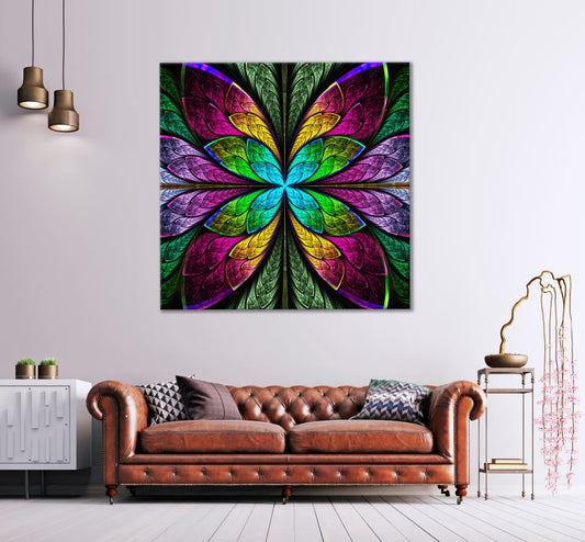 Square Canvas Colorful Abstract Design High Quality Print 100% Australian Made