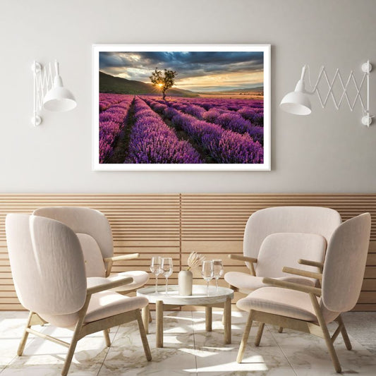 Lavender Field Scenery Photograph Home Decor Premium Quality Poster Print Choose Your Sizes