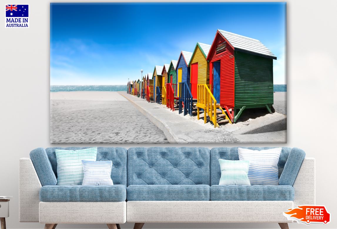 Colorful Beach Houses Photograph Print 100% Australian Made