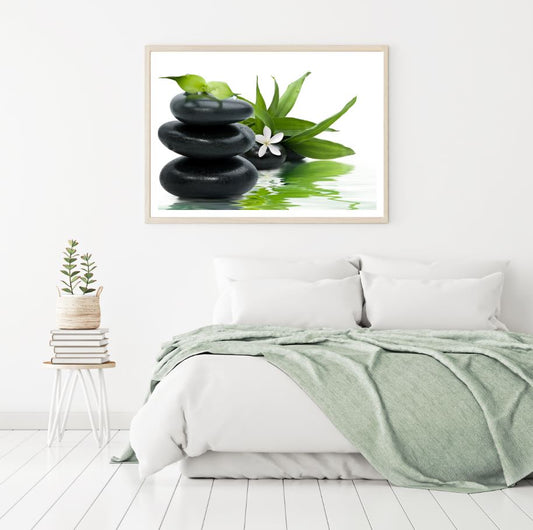 Zen Stones & Flower on Water Home Decor Premium Quality Poster Print Choose Your Sizes