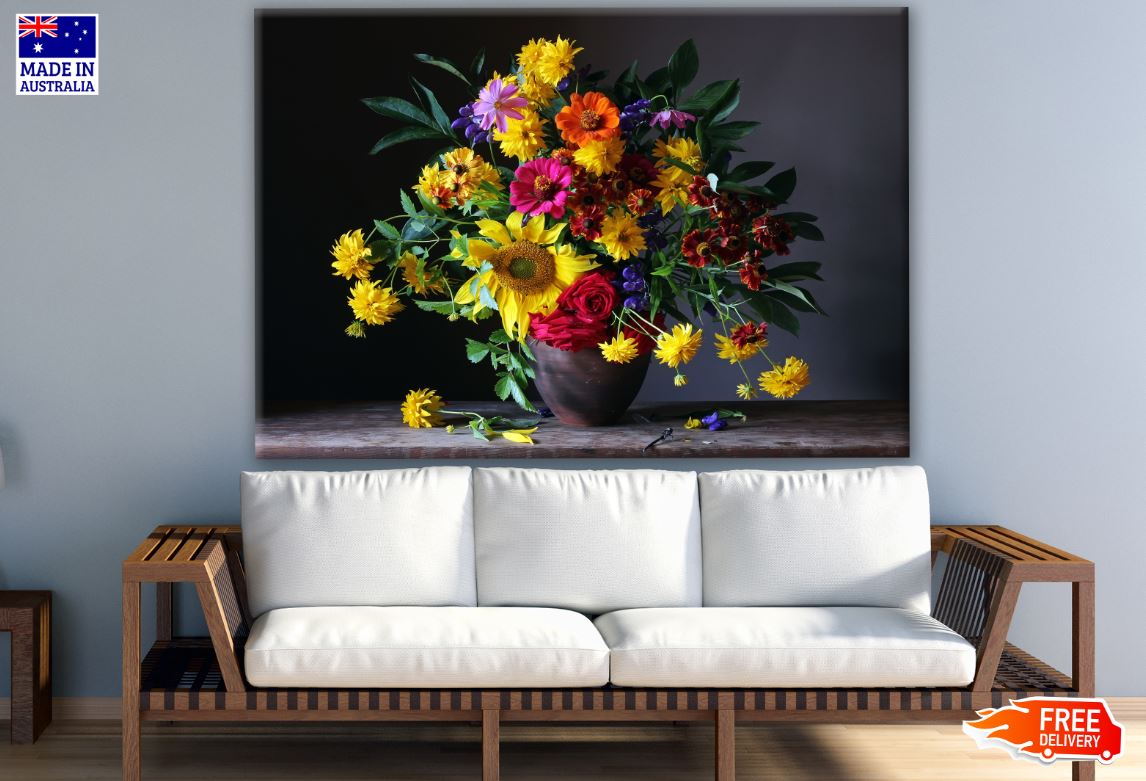 Colorful Flower Vase Photograph Print 100% Australian Made