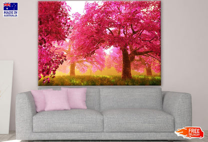 Pink Leaves Tree Forest Photograph Print 100% Australian Made