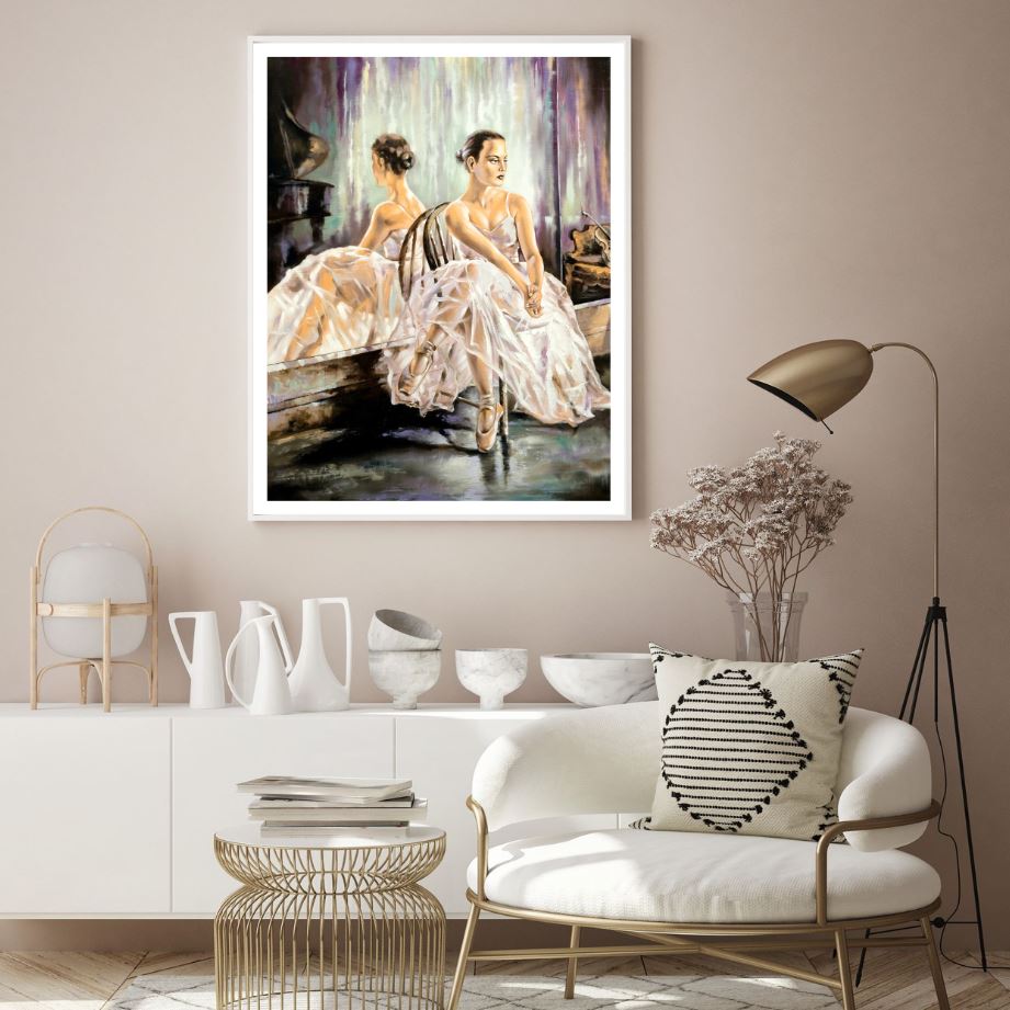 Ballerina on a Chair Painting Home Decor Premium Quality Poster Print Choose Your Sizes