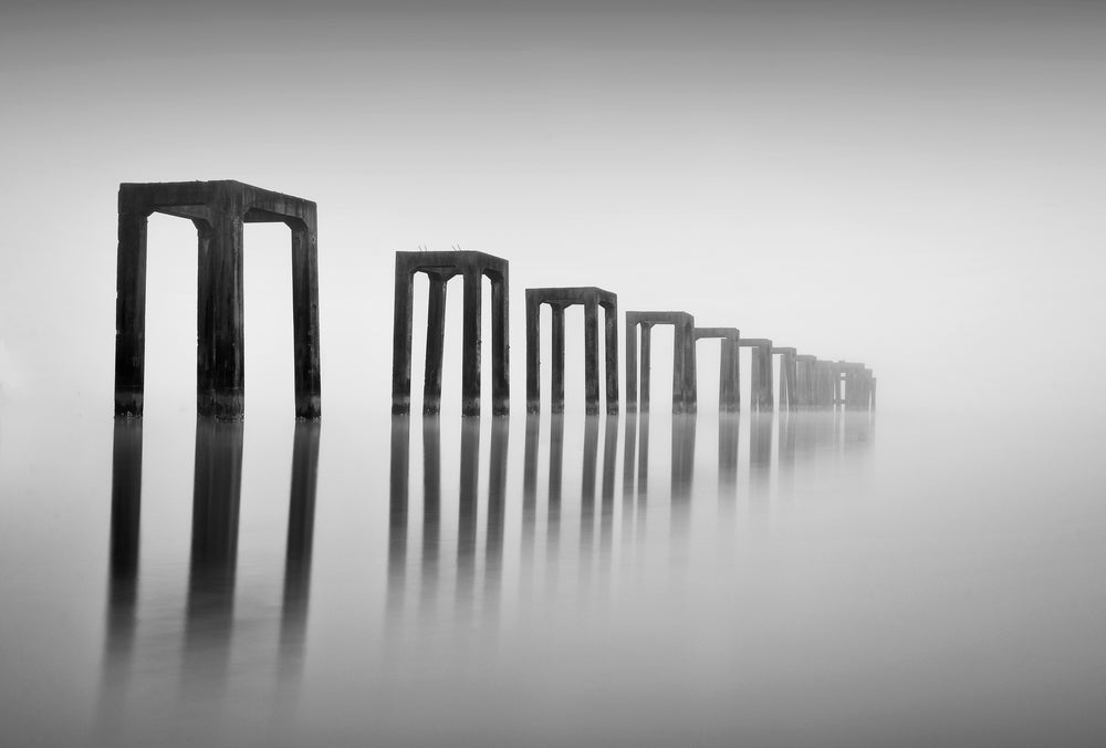 Abandon Jetty at Tumpat Kelantan B&W Photograph Home Decor Premium Quality Poster Print Choose Your Sizes