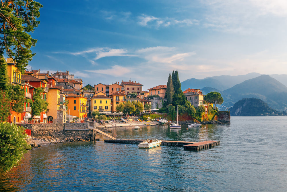 Varenna Scenic Sunset View in Como Lake, Italy Photograph Print 100% Australian Made