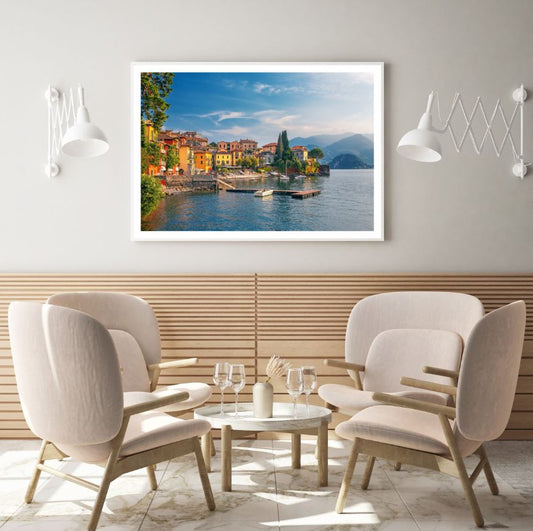 Varenna Scenic Sunset View Italy Photograph Home Decor Premium Quality Poster Print Choose Your Sizes