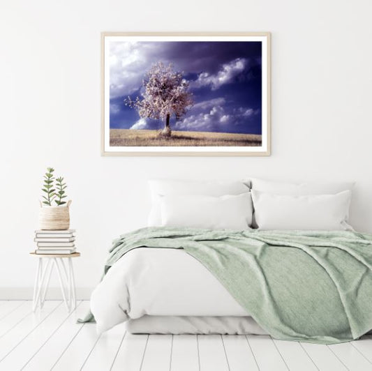 Tree in Meadow Scenery Photograph Home Decor Premium Quality Poster Print Choose Your Sizes
