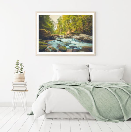 Stunning Waterfall Scenery View Photograph Home Decor Premium Quality Poster Print Choose Your Sizes