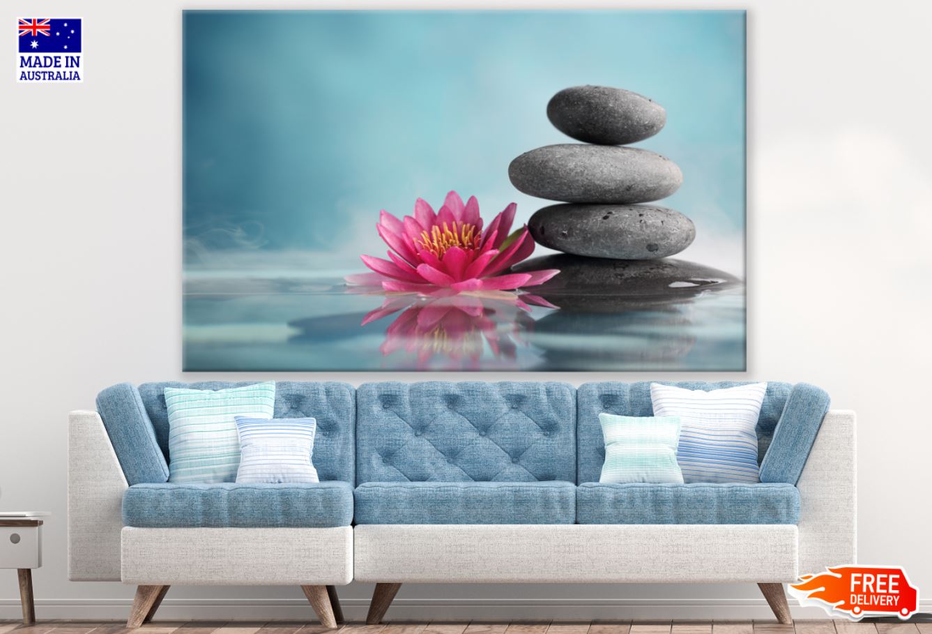 Spa Stones & Flower Photograph Print 100% Australian Made