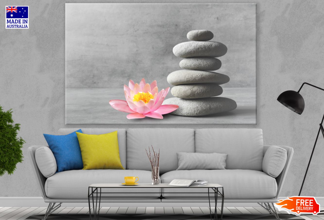 Spa Stones & Flower Photograph Print 100% Australian Made