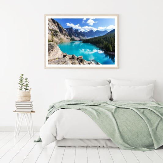 Mountain Lake & Forest Scenery Photograph Home Decor Premium Quality Poster Print Choose Your Sizes