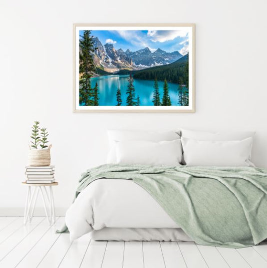 Stunning Lake & Mountain Scenery Photograph Home Decor Premium Quality Poster Print Choose Your Sizes