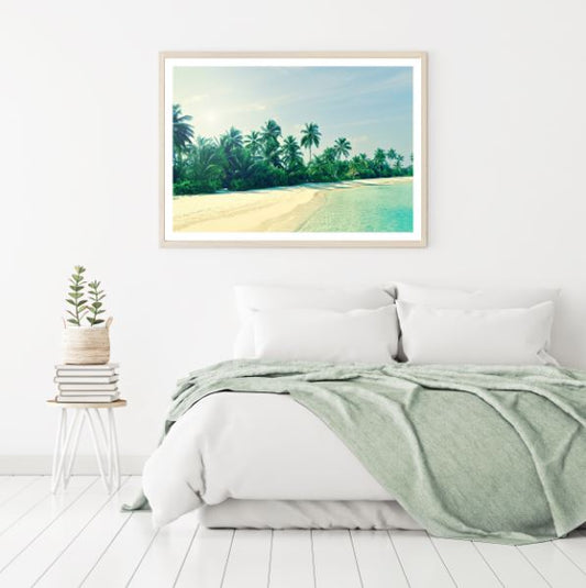 Sea & Palm Trees Scenery Photograph Home Decor Premium Quality Poster Print Choose Your Sizes