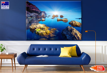 Sea with Rocks Scenery Photograph Print 100% Australian Made