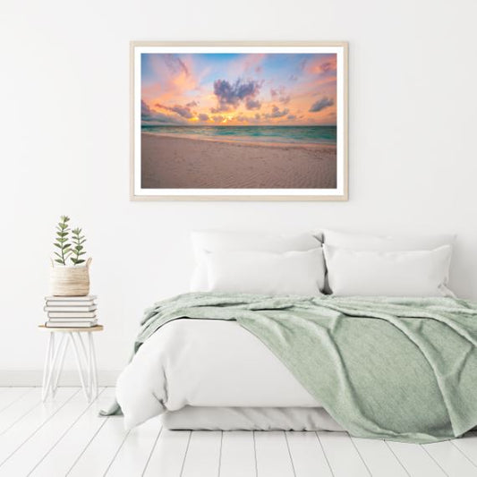 Stunning Sea at Sunset Photograph Home Decor Premium Quality Poster Print Choose Your Sizes
