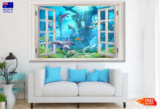 Underwater Fish Digital Art Design Print 100% Australian Made