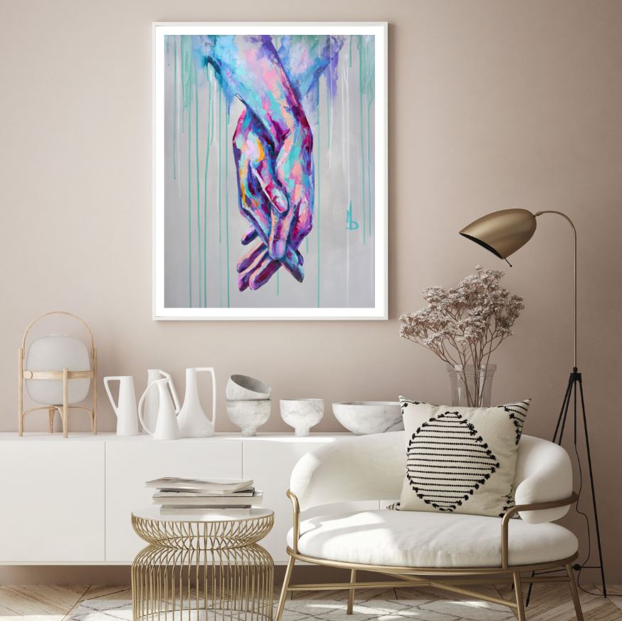 Colorful Abstract Hands Painting Home Decor Premium Quality Poster Print Choose Your Sizes