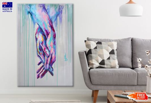 Colorful Hands Abstract Painting Print 100% Australian Made