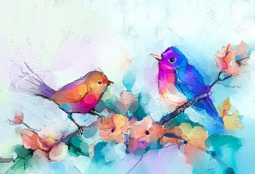 Colorful Bird Watercolor Painting Home Decor Premium Quality Poster Print Choose Your Sizes