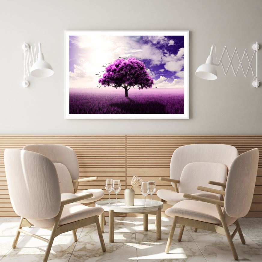 Pink Tree Abstract Design Home Decor Premium Quality Poster Print Choose Your Sizes