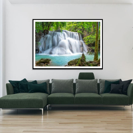 Stunning Waterfall Scenery Photograph Home Decor Premium Quality Poster Print Choose Your Sizes