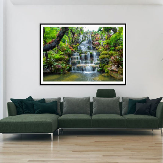 Stunning Waterfall Scenery Photograph Home Decor Premium Quality Poster Print Choose Your Sizes