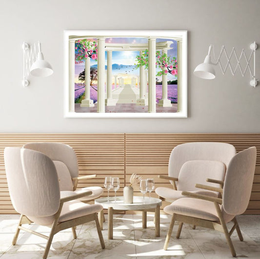 Flowers & Columns Digital Design Home Decor Premium Quality Poster Print Choose Your Sizes