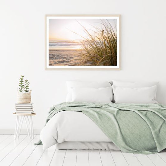 Grass & Sea Scenery Photograph Home Decor Premium Quality Poster Print Choose Your Sizes