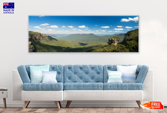 Panoramic Canvas Mountain Sky View Photograph High Quality 100% Australian made wall Canvas Print ready to hang