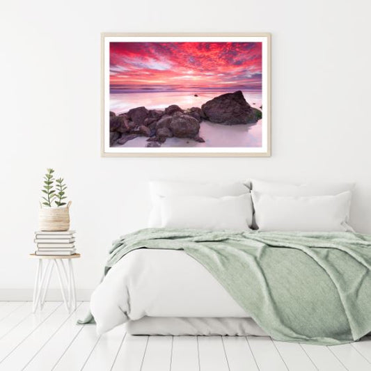 Sunset Sea Scenery Photograph Home Decor Premium Quality Poster Print Choose Your Sizes