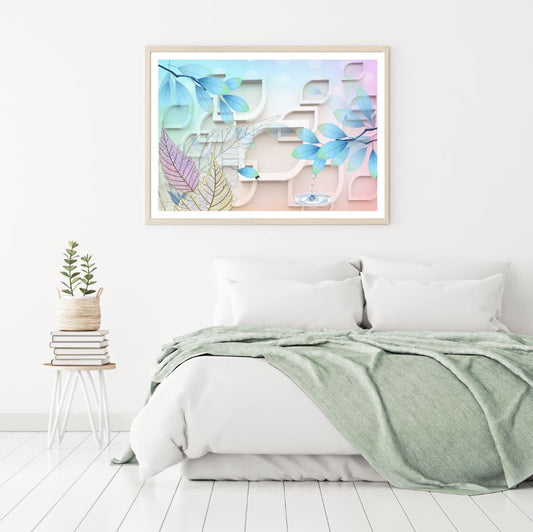 Leaves & Shapes 3D Design Home Decor Premium Quality Poster Print Choose Your Sizes