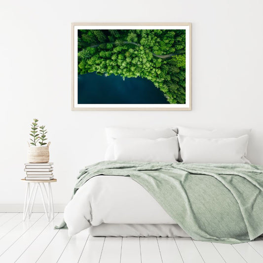 Forest & Road Aerial View Scenery Photograph Home Decor Premium Quality Poster Print Choose Your Sizes