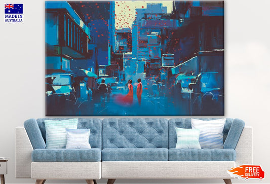 Couple in City Watercolor Painting Print 100% Australian Made