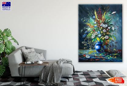 Colorful Flower Vase Watercolor Painting Print 100% Australian Made