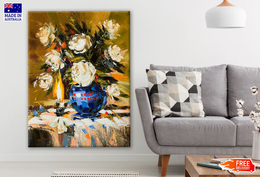 Flower Vase & Candle Watercolor Painting Print 100% Australian Made