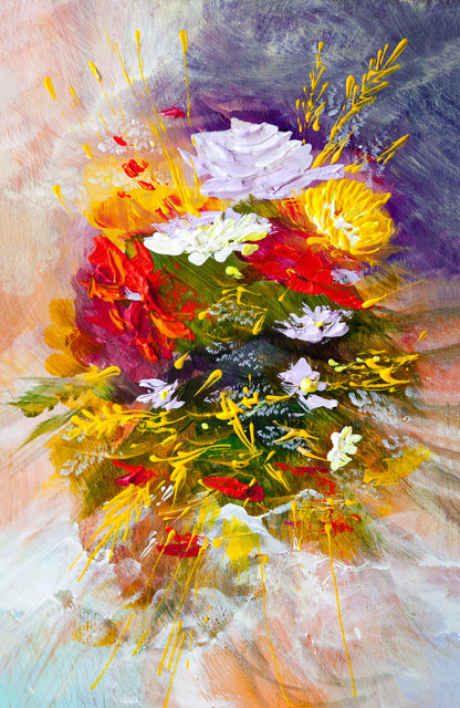 Colorful Floral Painting Print 100% Australian Made