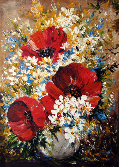 Colorful Floral Painting Print 100% Australian Made