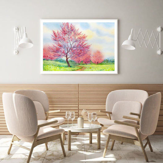 Colorful Forest Watercolor Paint Home Decor Premium Quality Poster Print Choose Your Sizes