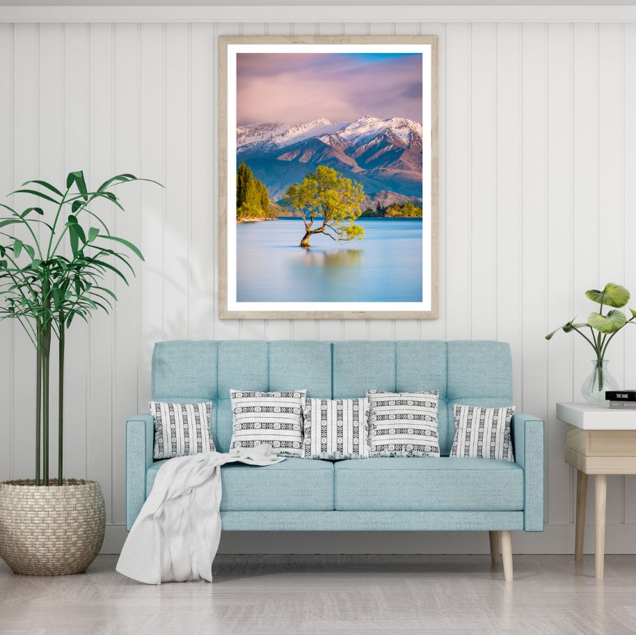 Tree in a Lake Scenery Photograph Home Decor Premium Quality Poster Print Choose Your Sizes