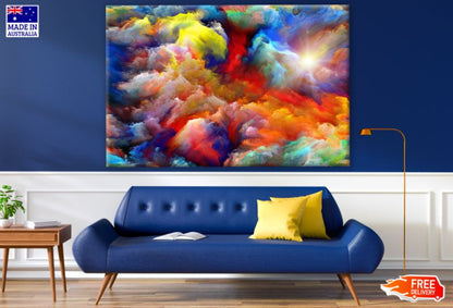 Colorful Abstract Cloud Design Print 100% Australian Made