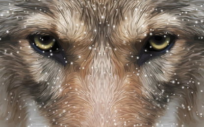 Wolf Face Eyes Smudge Painting Home Decor Premium Quality Poster Print Choose Your Sizes