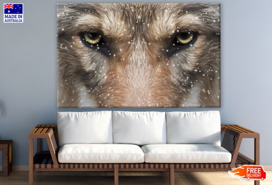 Wolf Face Portrait Design Print 100% Australian Made