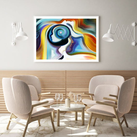 Colorful Abstract Face Design Home Decor Premium Quality Poster Print Choose Your Sizes