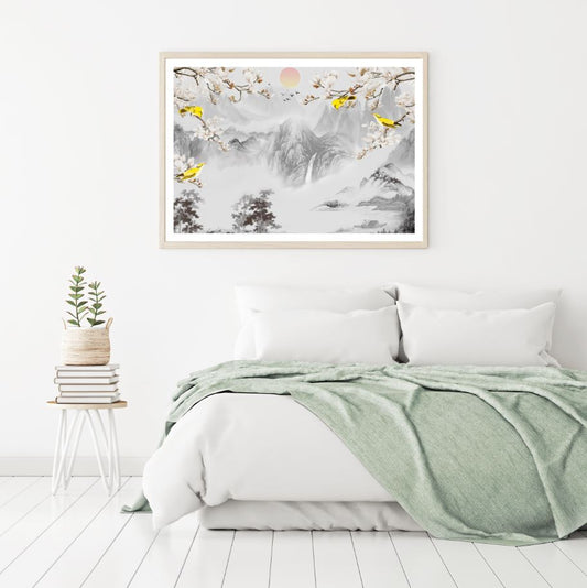 Nature Landscape Watercolor Painting Home Decor Premium Quality Poster Print Choose Your Sizes